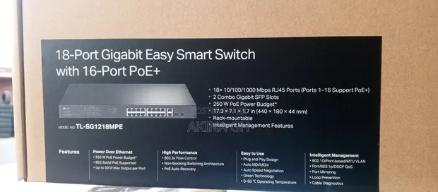 Tp-Link 16 Port Poe Gigabit Easy Smart Switch With 2 SFP Tl-Sg1218mpe 2