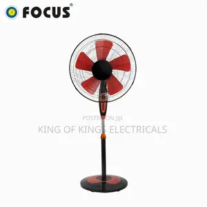 Focus 16inch Standing Fan - Red/Black