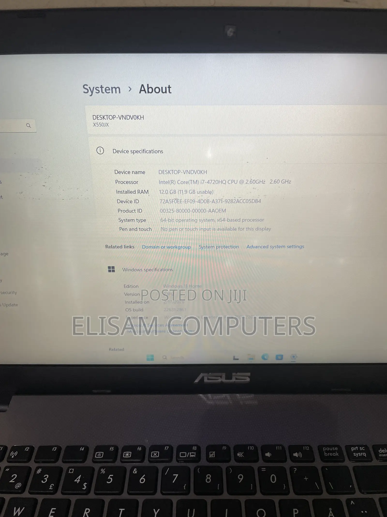 Laptop Asus X550JK 12GB Intel Core i7 SSD 256GB
