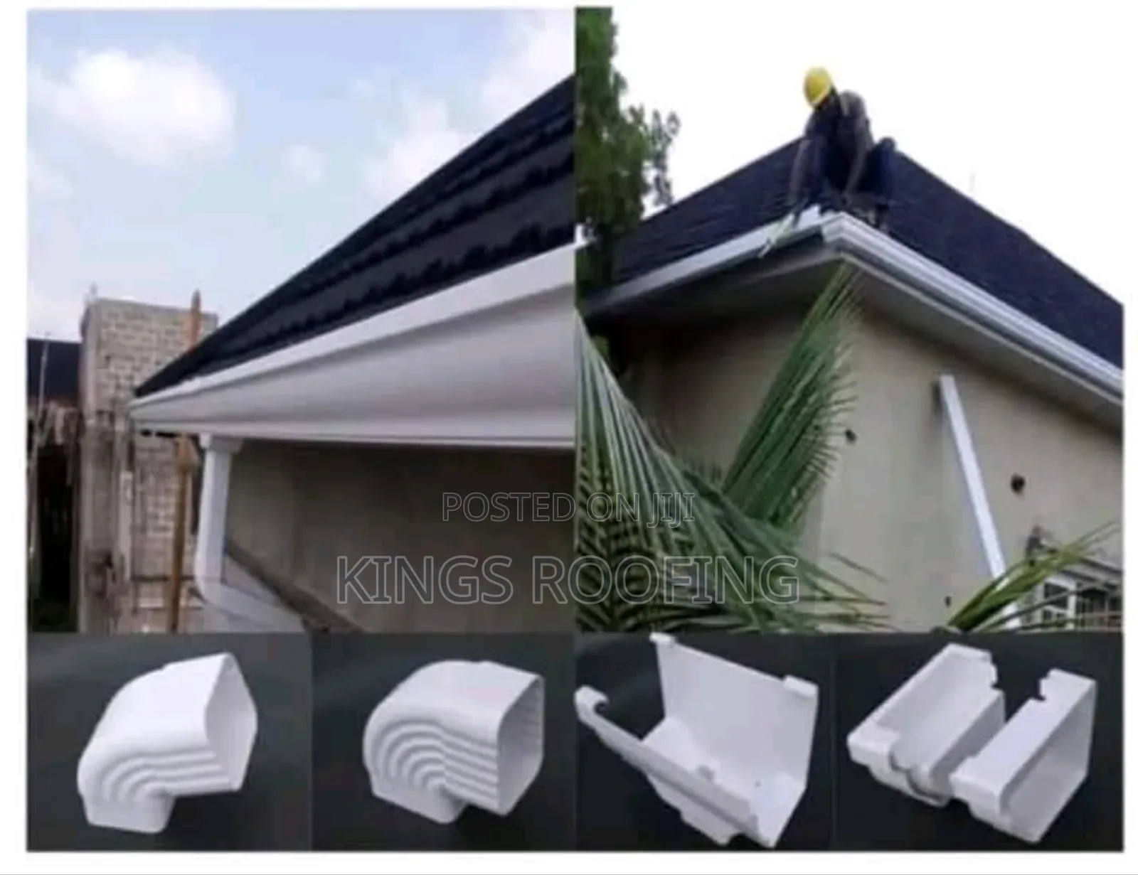 Pvc Plastic Rain Gutter Down Pipe, Clip Accessories