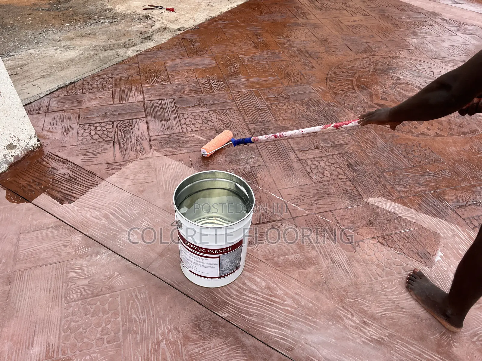 Stamped Concrete Polish Varnish Sealer