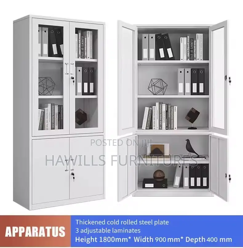 Half Glass Metal File Cabinet