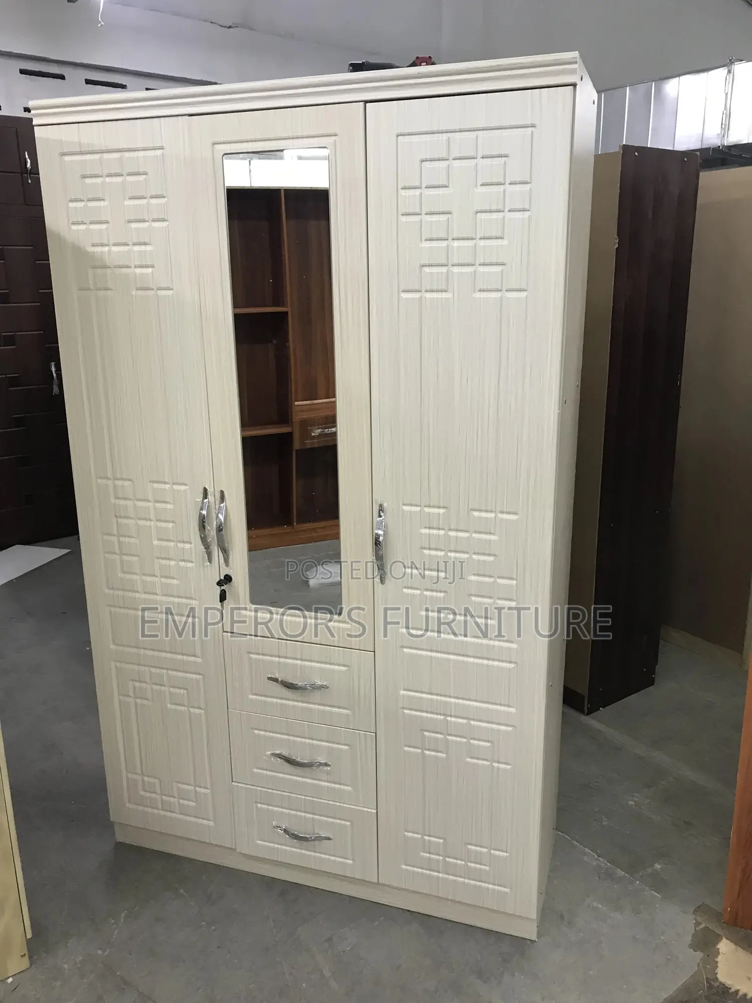Imported Modern Classic Three Door Wardrobe