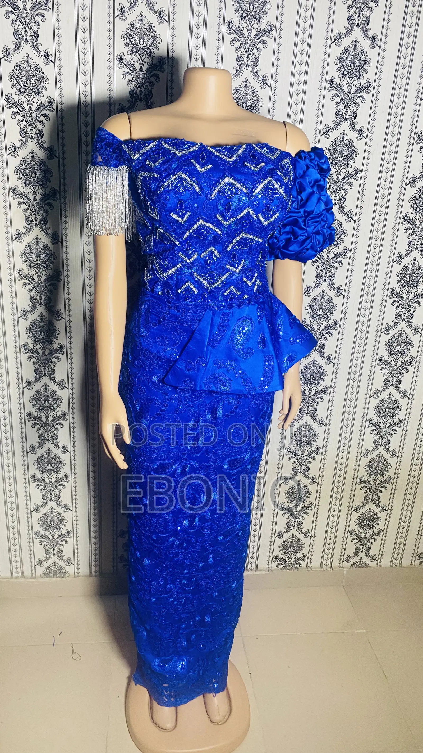 Blue Beaded Dress