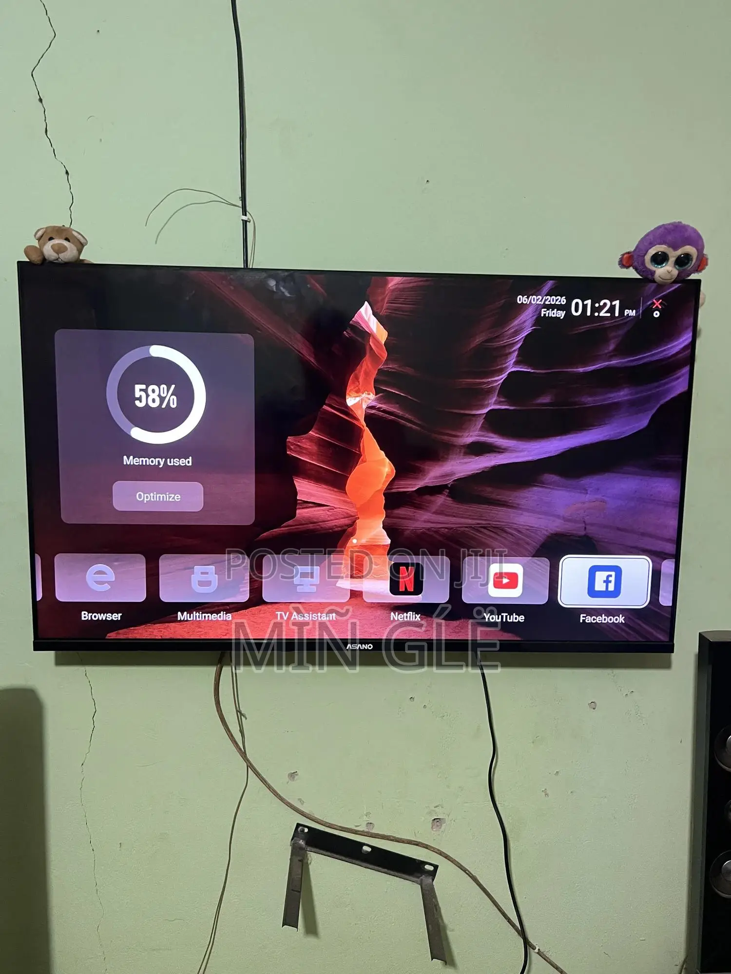 Asano 43 Smart Tv. Good Picture Quality, Nice Sound Etc