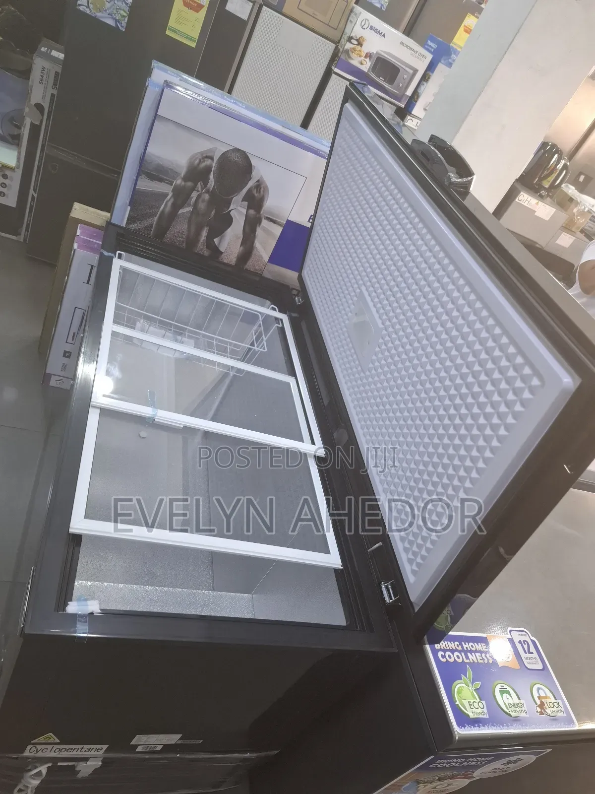 Nasco 400 Litres Chest Freezer Black Colour Available for Sale