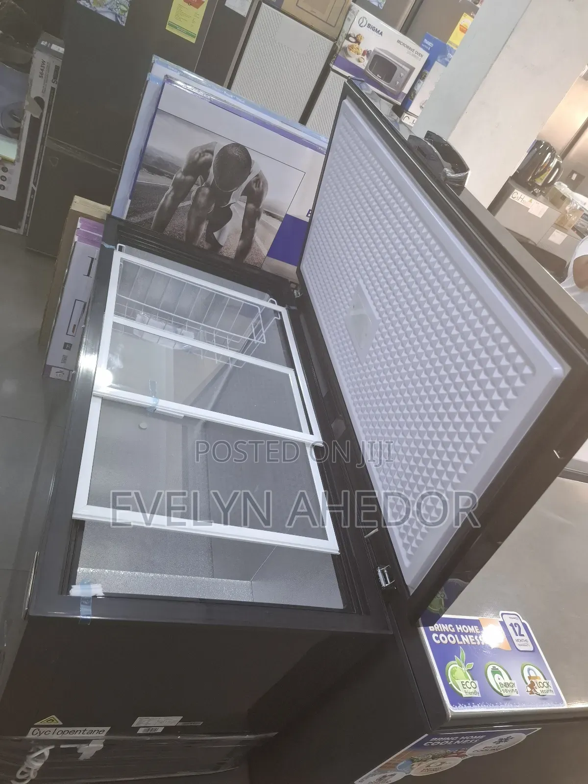 Nasco 400 Litres Chest Freezer Black Colour Available for Sale