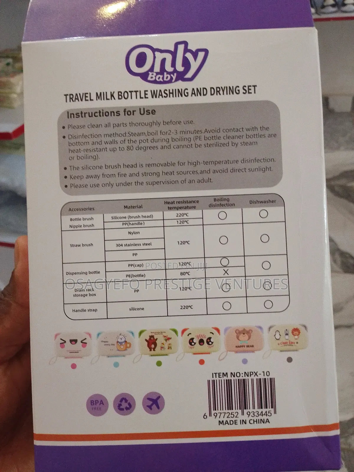 Travel Milk Bottle Washing and Drying Set