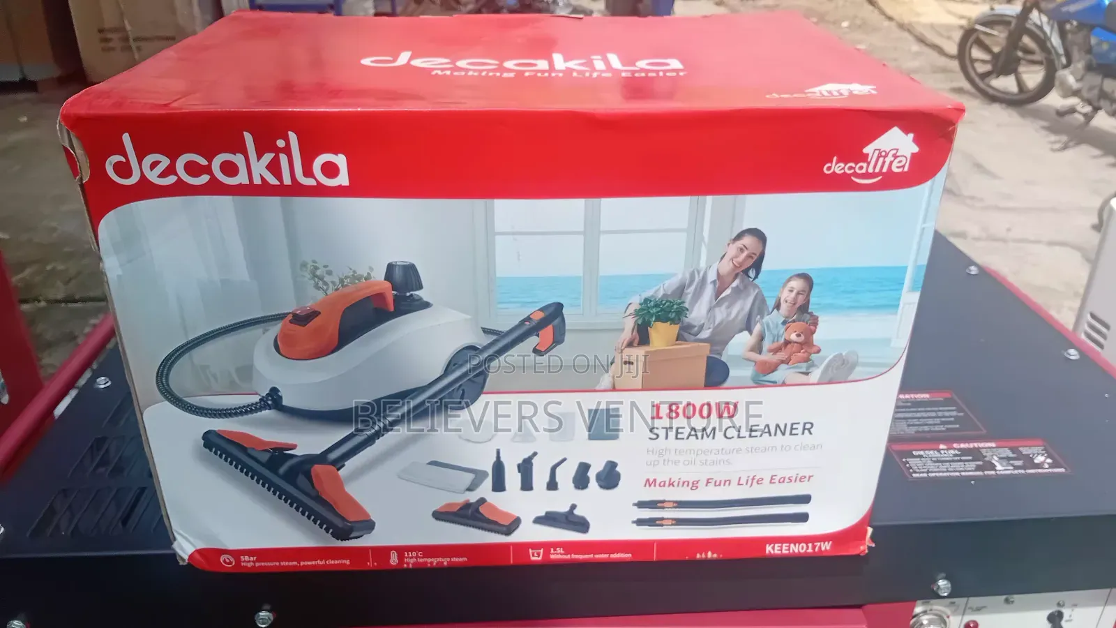 Decakila 1800w Steam Cleaner – Powerful Multipurpose Cleaner