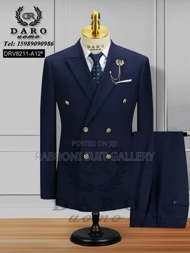 Double Breasted Suit Solid Color