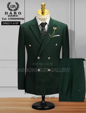 Double Breasted Suit Solid Color