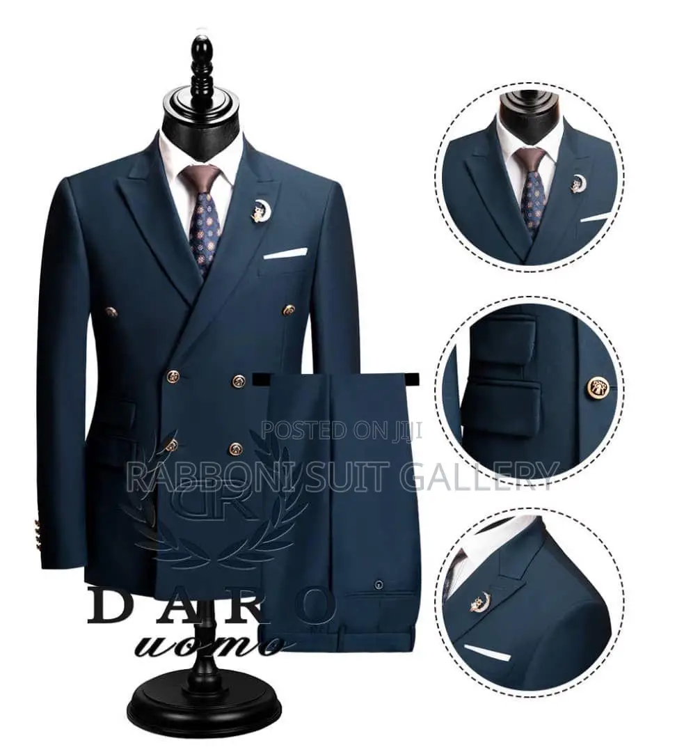 Double Breasted Suit Solid Color