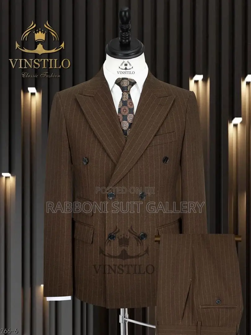 Heavy Striped Double Breasted Suit