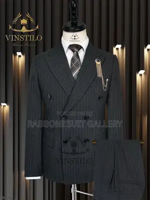 Heavy Striped Double Breasted Suit
