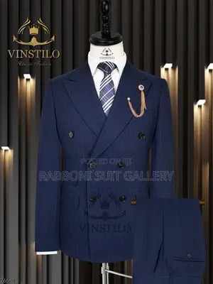 Heavy Striped Double Breasted Suit