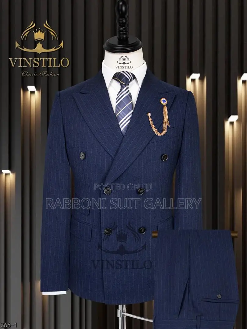 Heavy Striped Double Breasted Suit