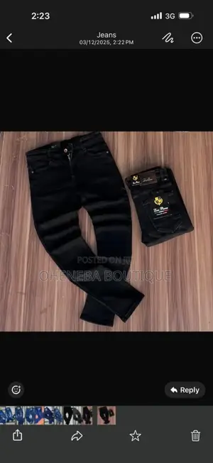 Original Black Jeans Trousers Available For Men
