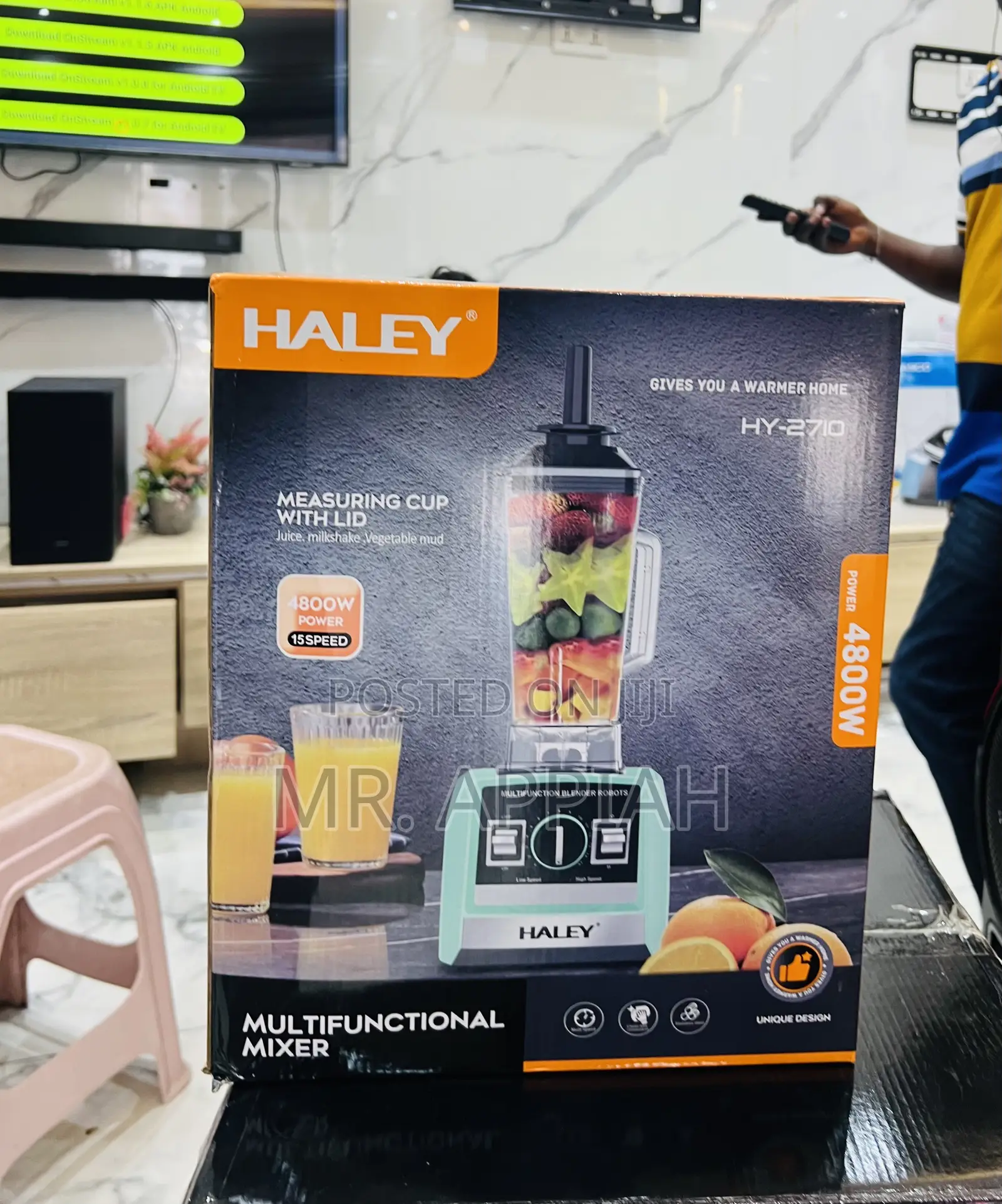 Choose Premium Haley-Hy-2710 4800watt Electric Blender(Green) 