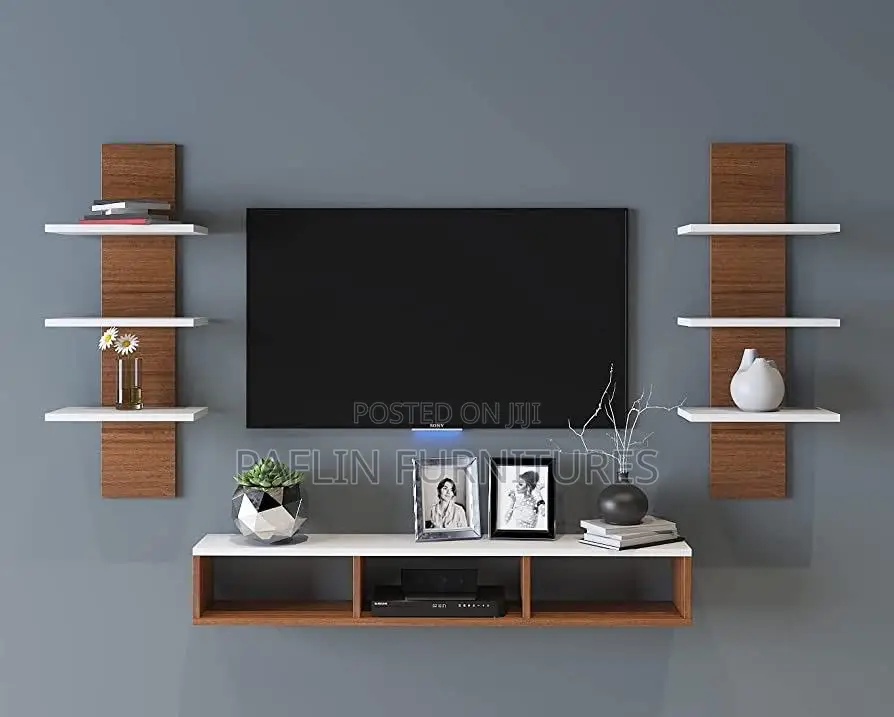 Quality Tv Stand With Hanging Shelves