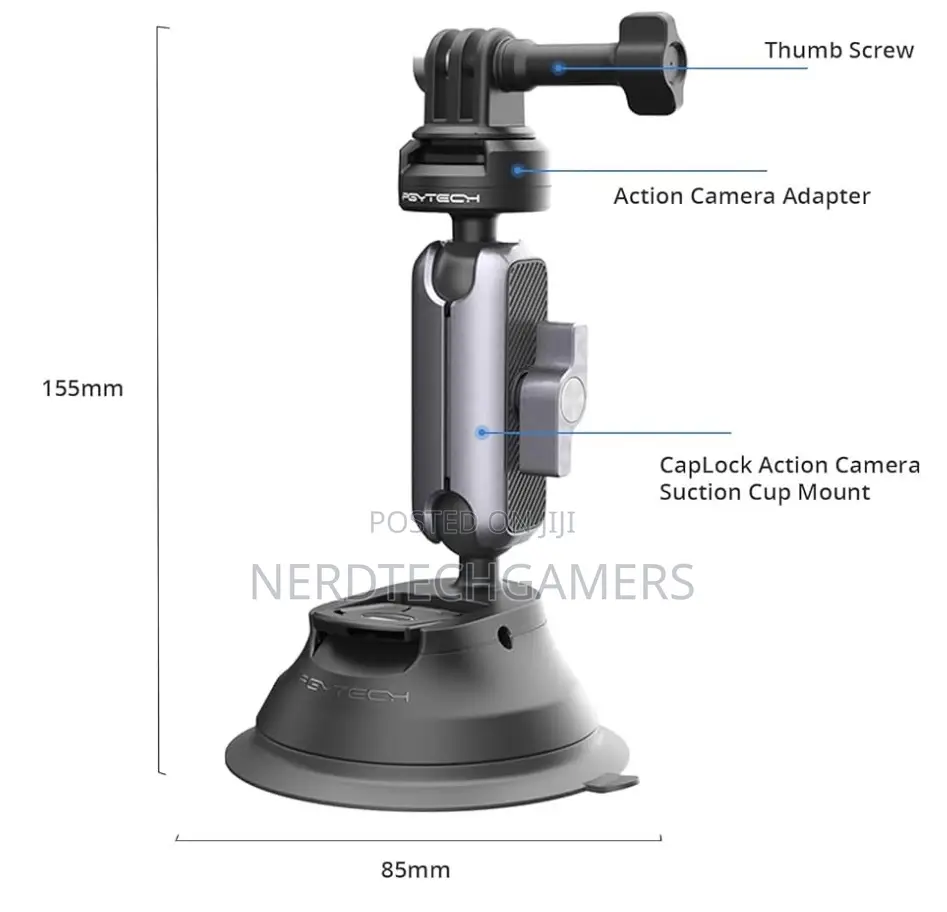 Action Camera Suction Cup Mount