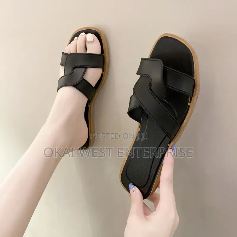 Chic Summer Cross-Band Slippers for Women ( Rubber Based)