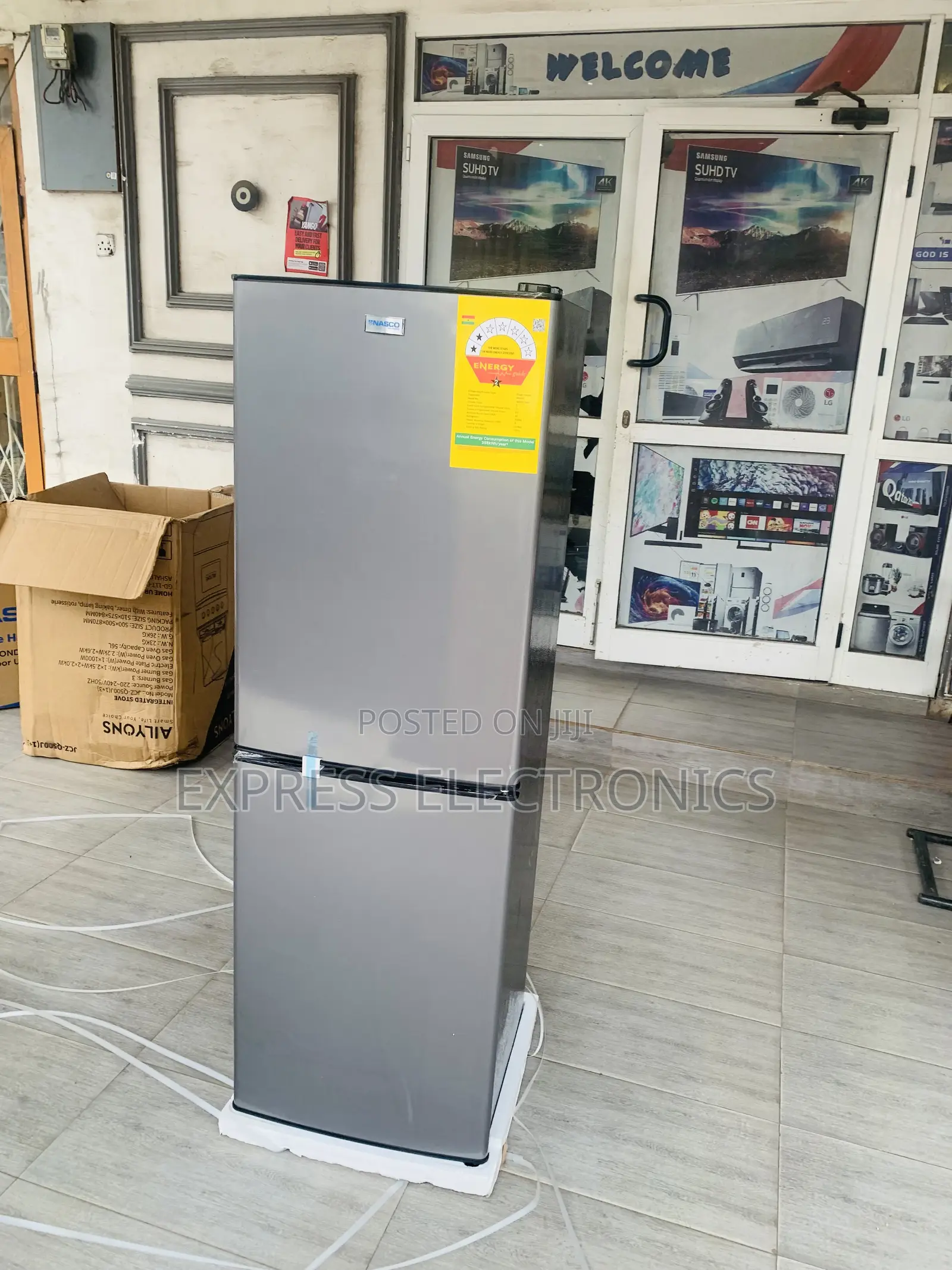 Nasco-D2-20fl Double Door Fridge 158ltr Silver