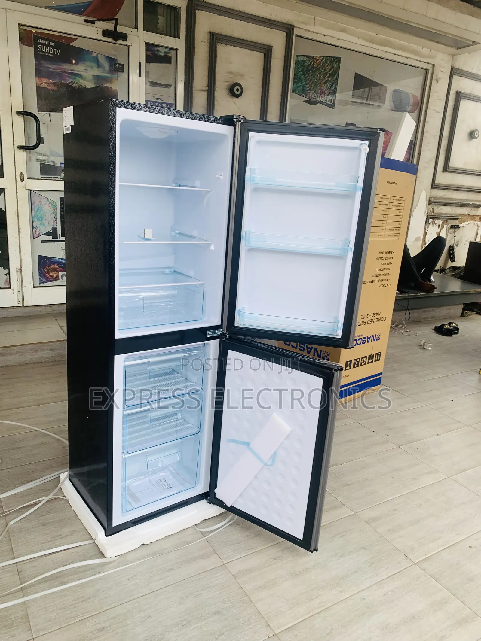 Hot  Deals on Nasco-D2-20fl Double Door Fridge 158ltr Silver