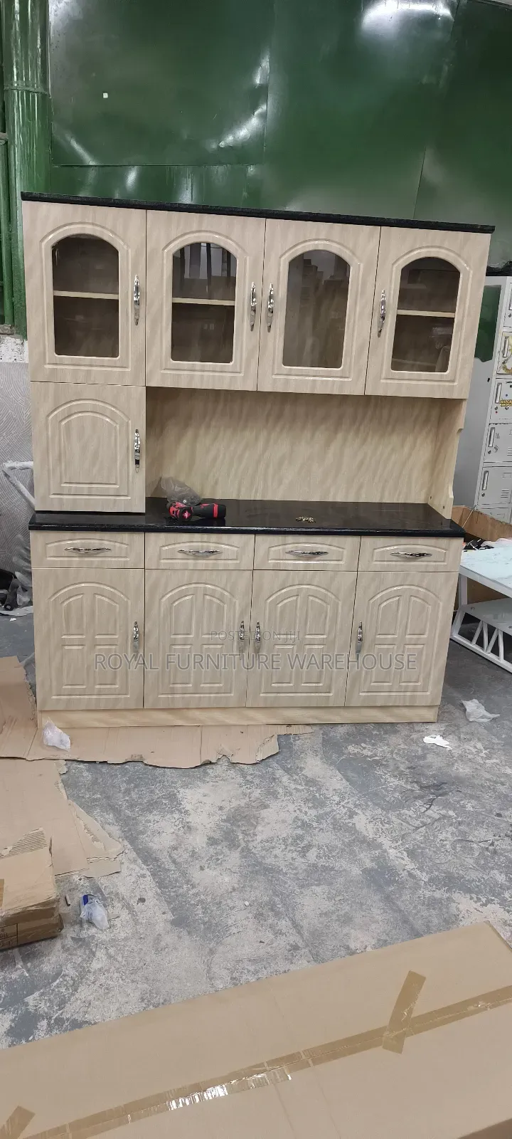 Hazel Color Freestanding Kitchen Cabinet Unit