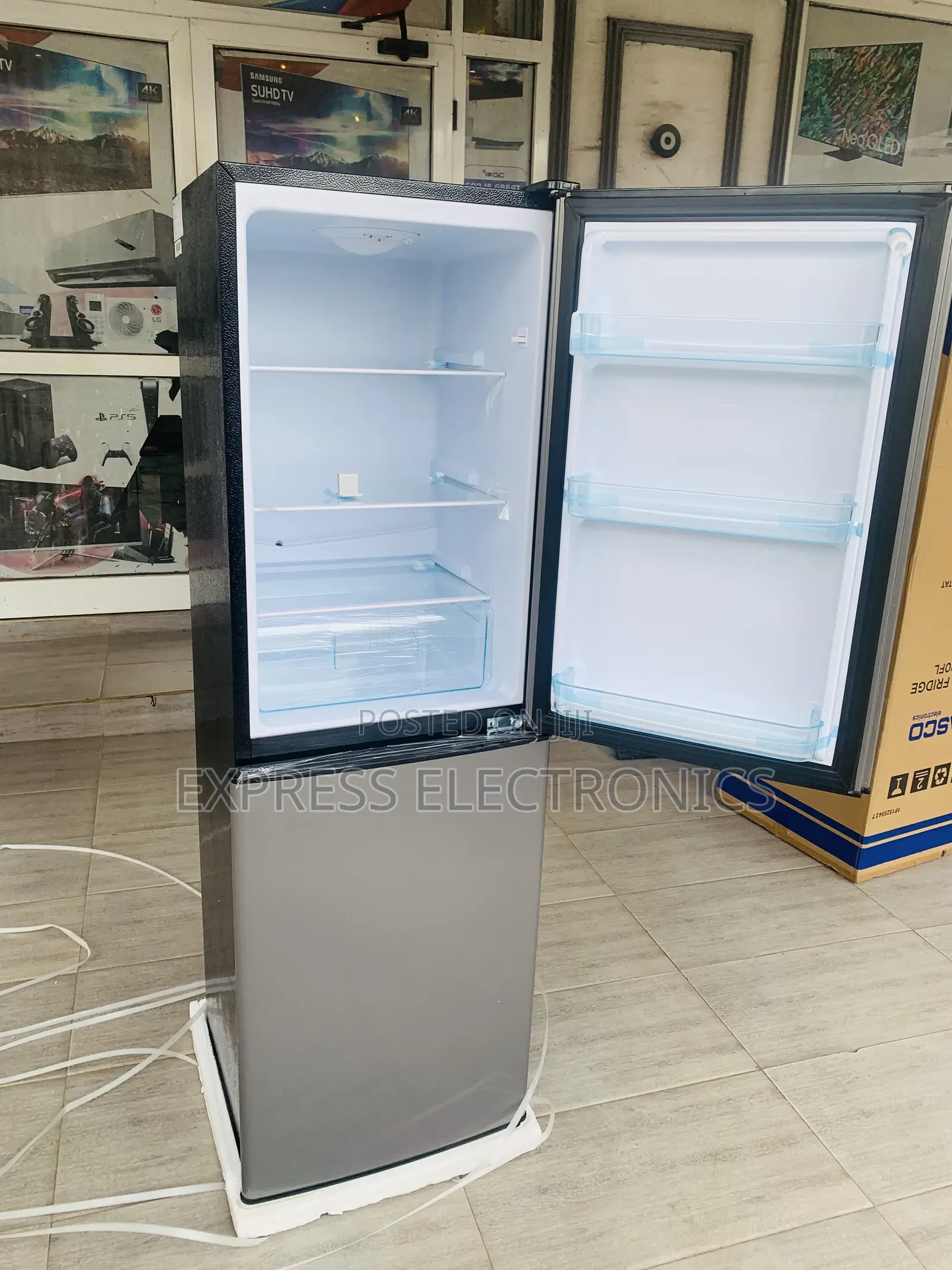 Direct Cooling Nasco-D2-20fl Double Door Fridge 158ltr Silver