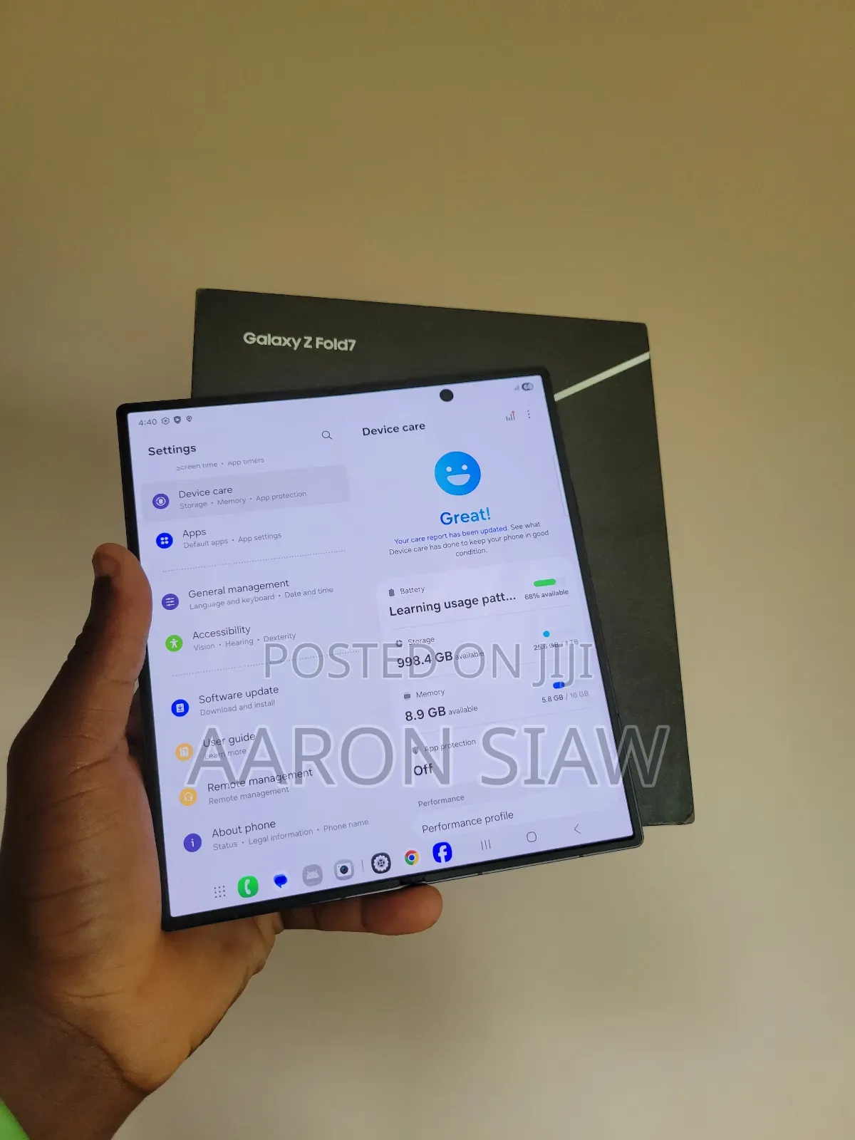 Samsung Galaxy Z Fold7 1 TB Black