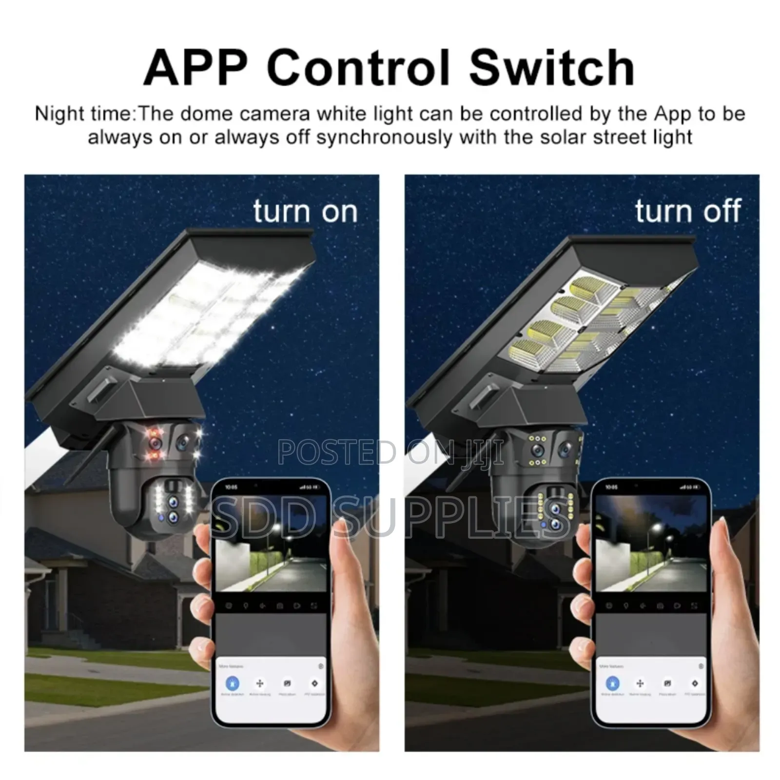 Double Dual Lens Wifi Solar Streetlight Street Light Security Camera