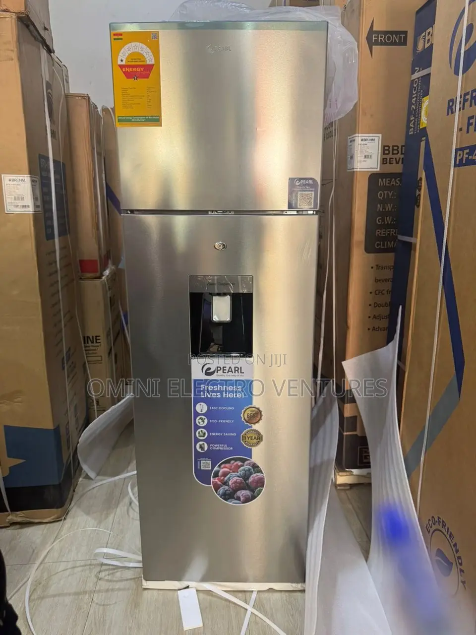 Brand New Pearl 260 Liters Double Door Fridge With Dispenser