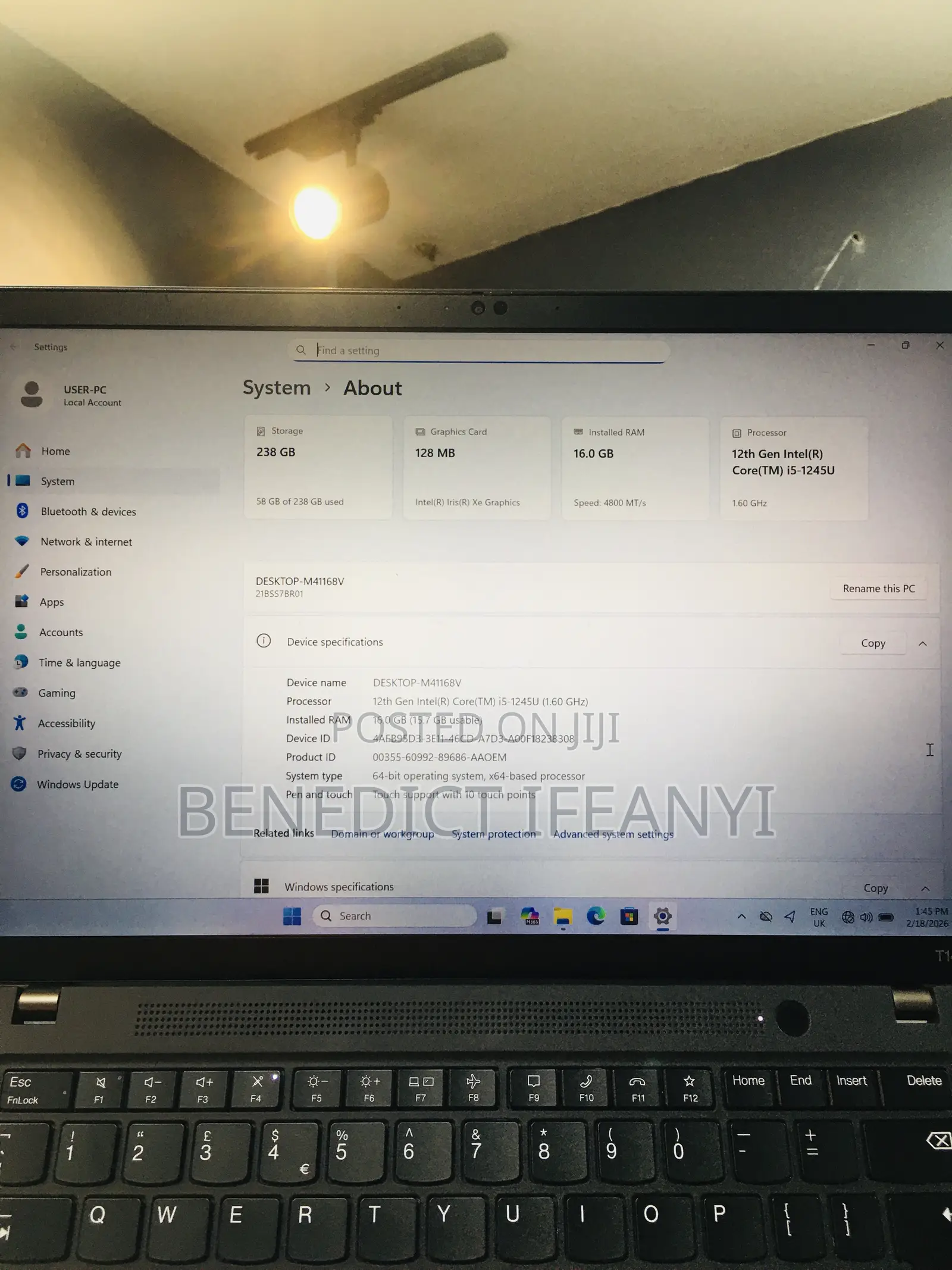 Laptop Lenovo ThinkPad T14 G3 16GB Intel Core I5 SSD 256GB