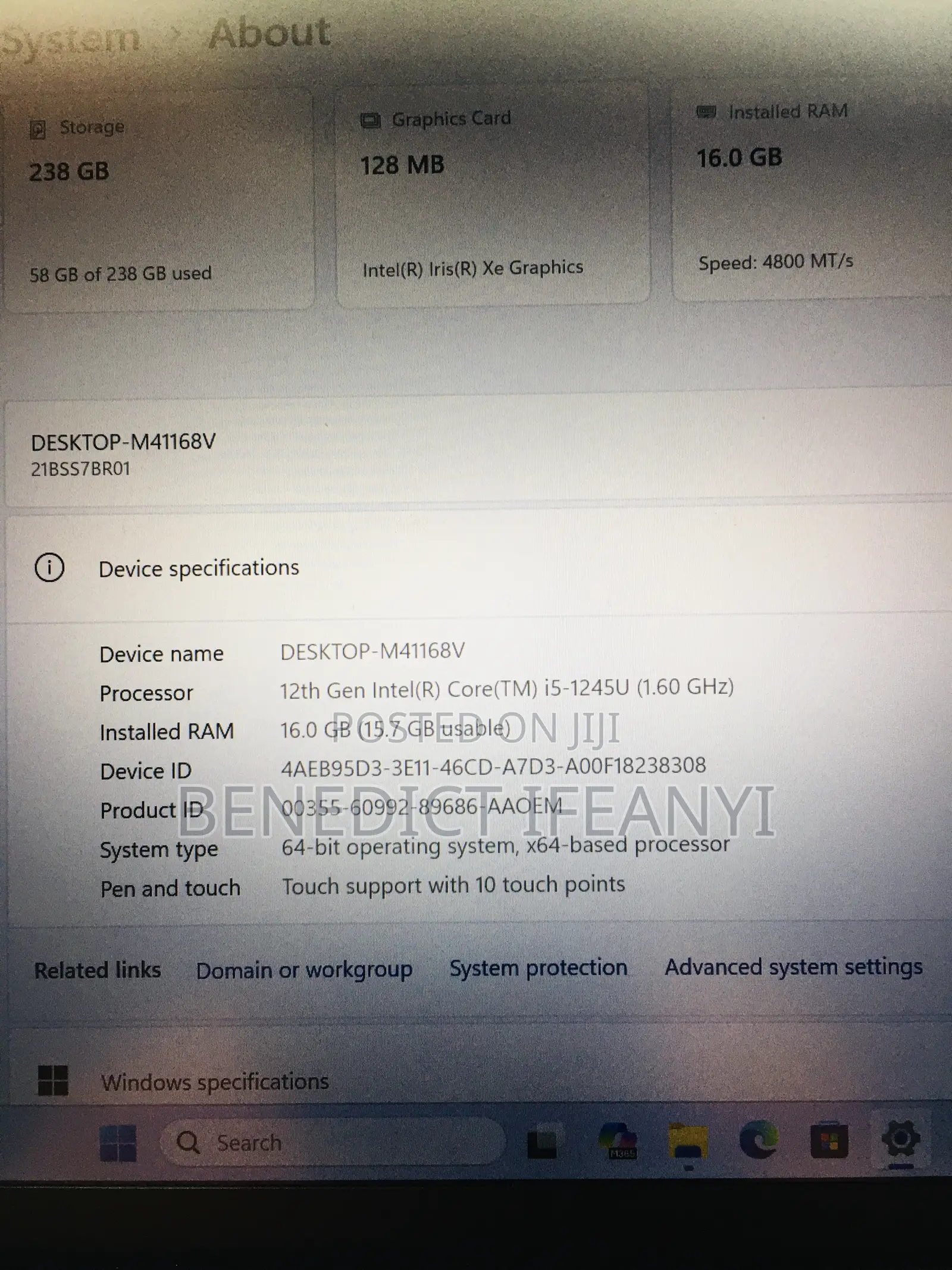 Laptop Lenovo ThinkPad T14 G3 16GB Intel Core I5 SSD 256GB
