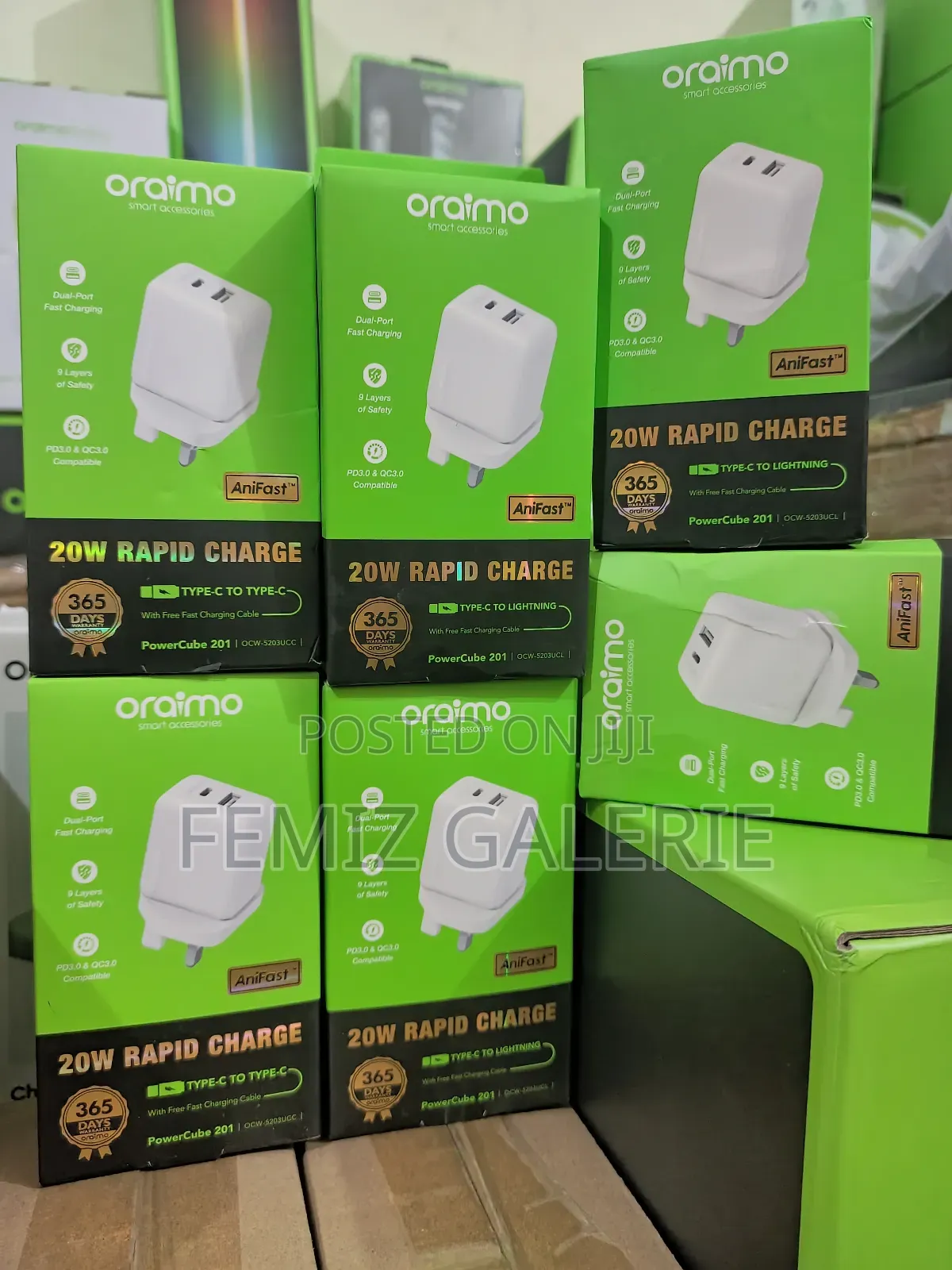 Oraimo Powercube 201 Uk Type Plug 20w Charger Kit