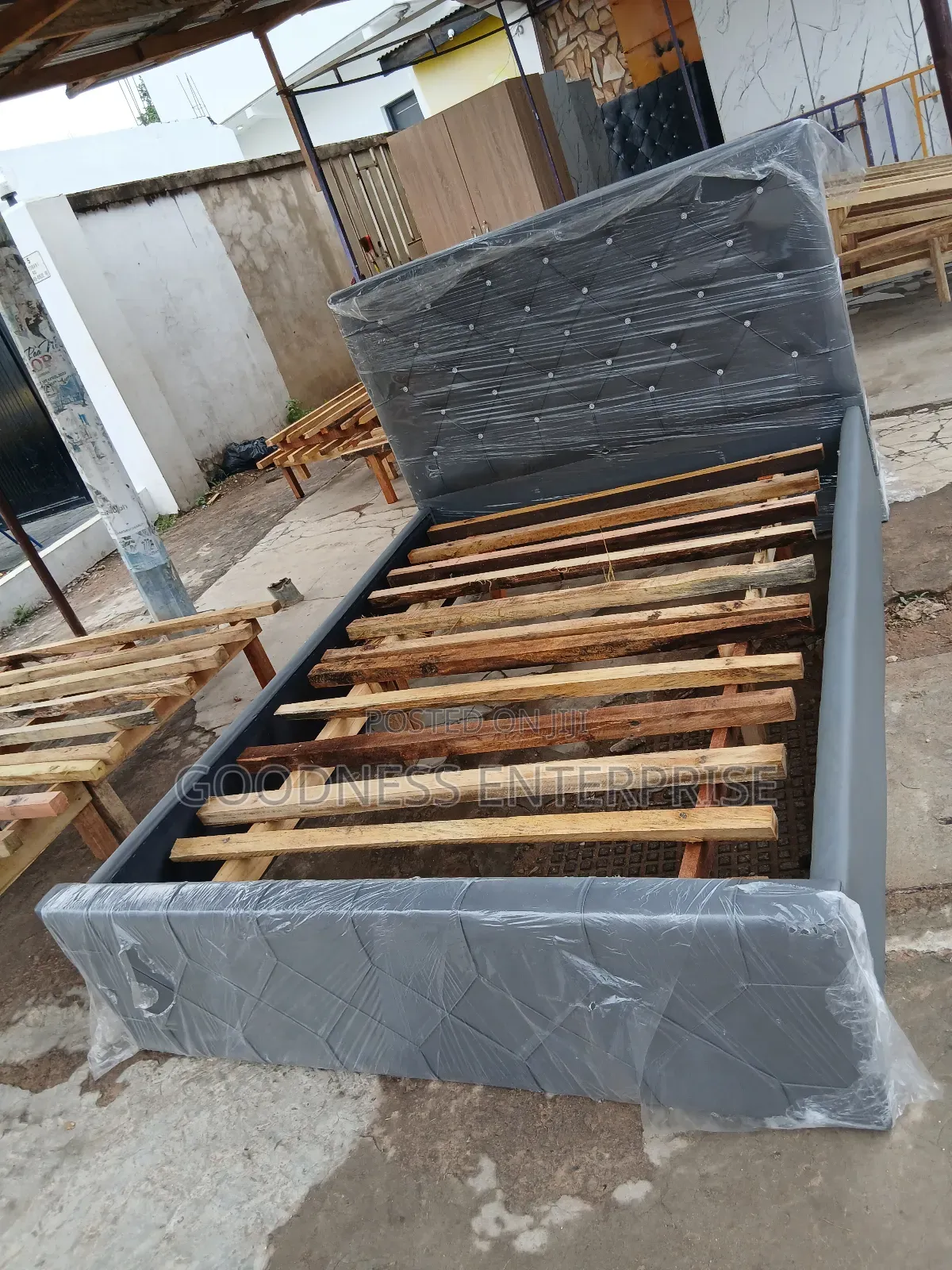 Durable Leather Bed Frame