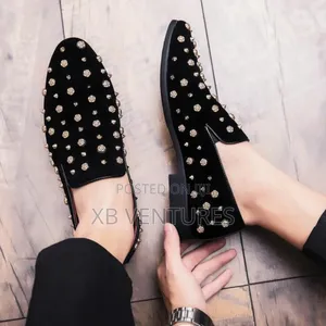 Studded Men's Comfortable Casual Suede Loafers