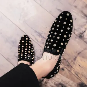Studded Men's Comfortable Casual Suede Loafers