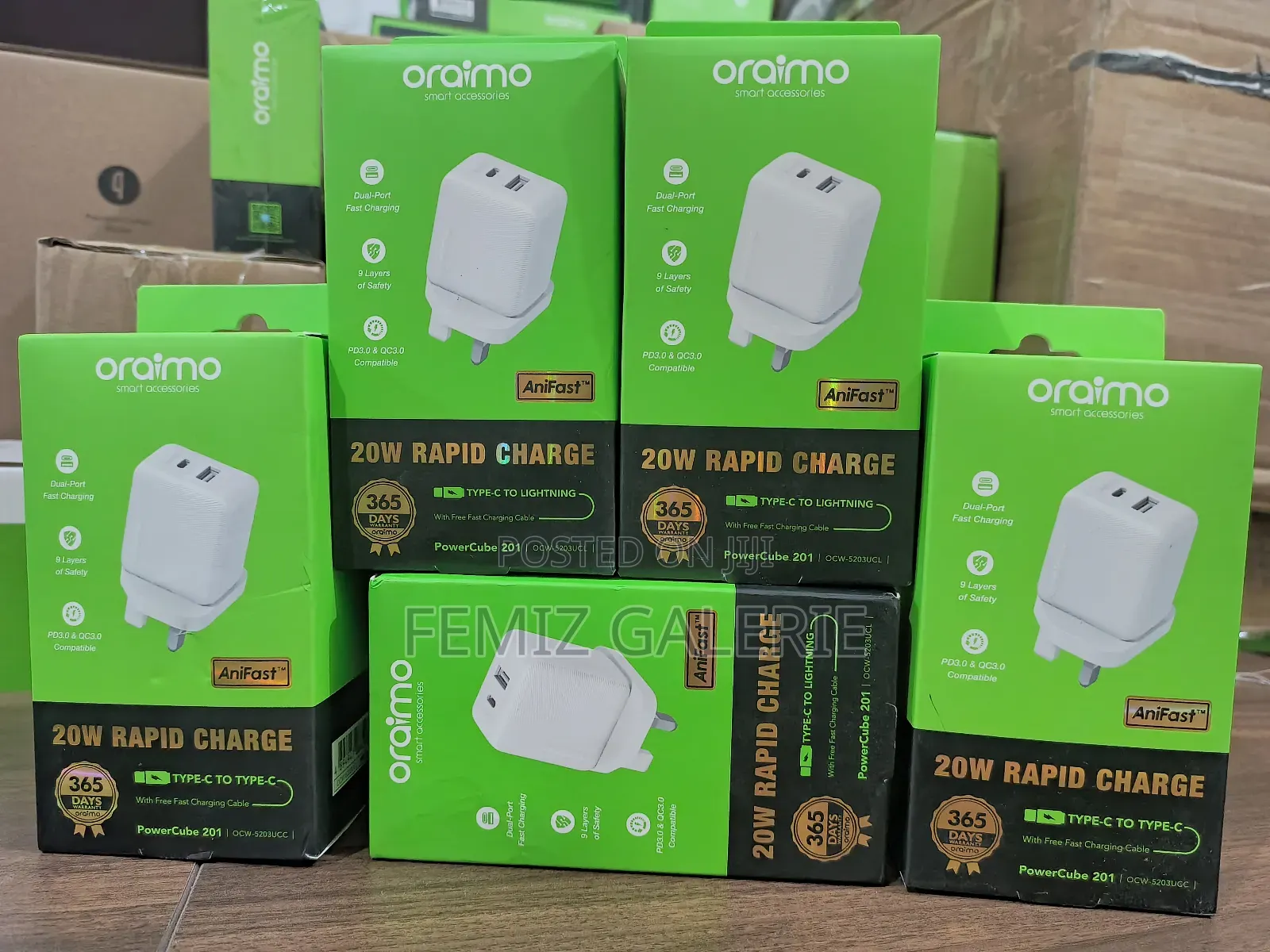 Oraimo Powercube 201 Uk Type Plug 20w Charger Kit