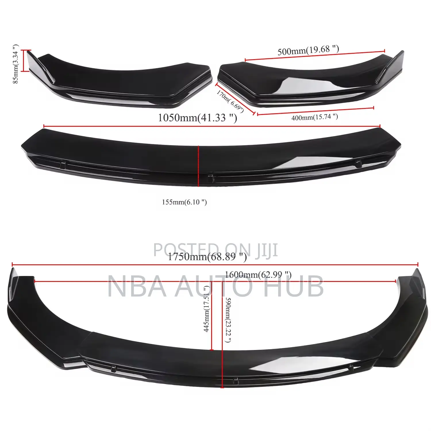 Universal Front Adjustable Bumper Lip