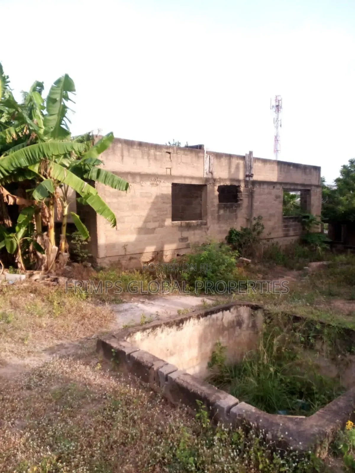 Unroofed 5 Bedrm House for Sale in Anyaa. Fan Milk. Dm