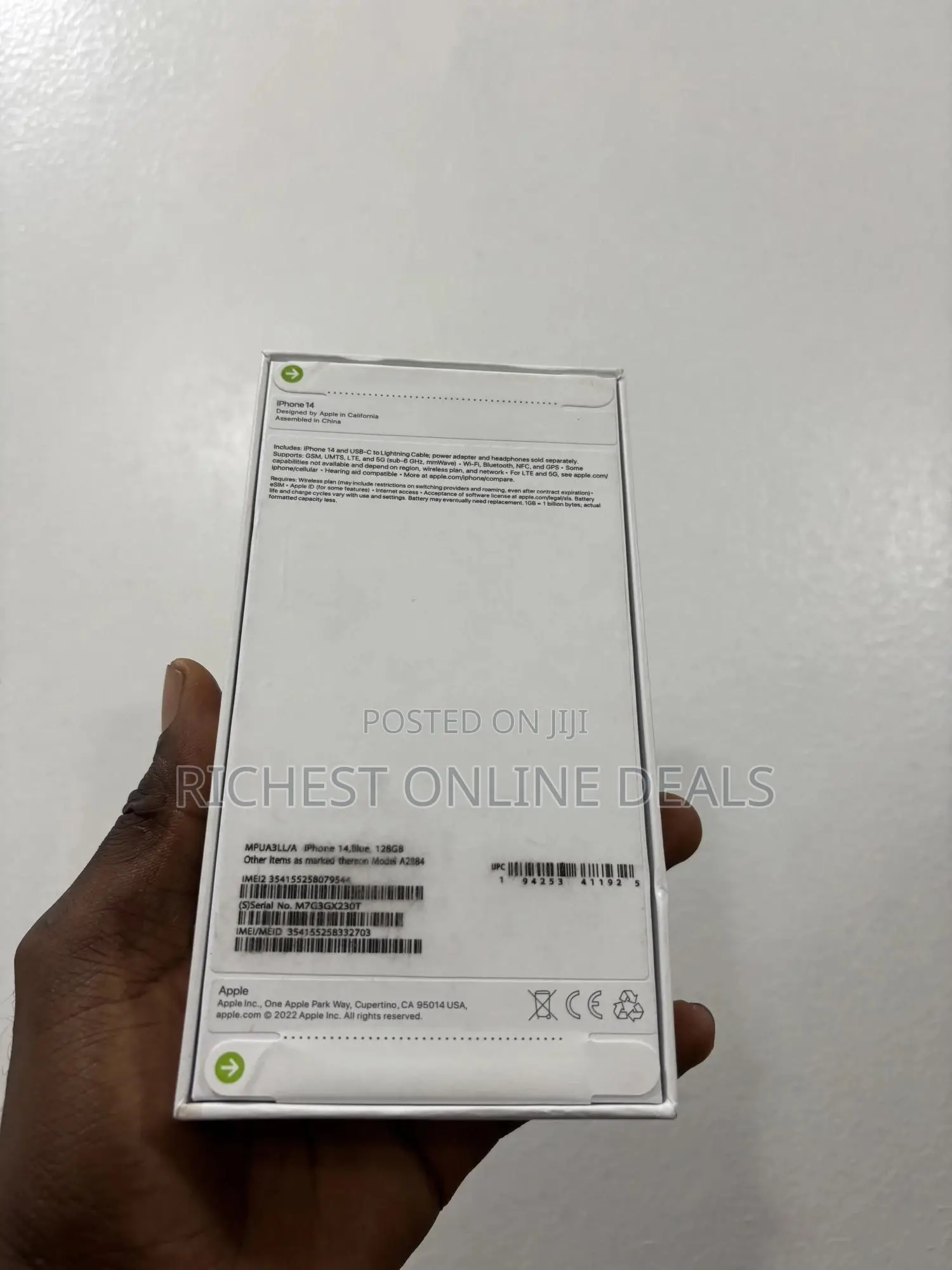 New Apple iPhone 14 128 GB Blue
