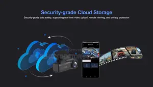 4g Gps Dual-view Car Camera Dvr Geofence App Car Security System