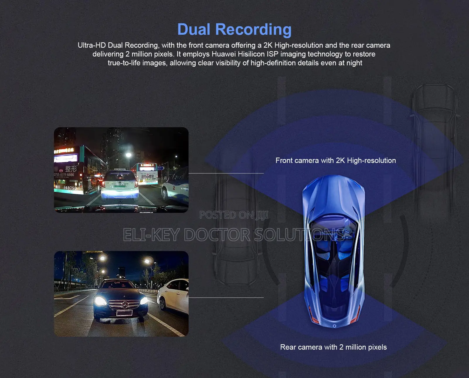 4g Gps Dual-view Car Camera Dvr Geofence App Car Security System