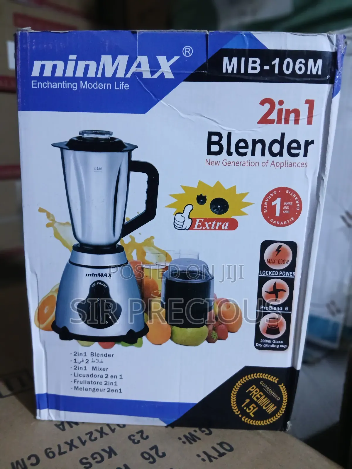 Silver Blender Minmax 2 in 1