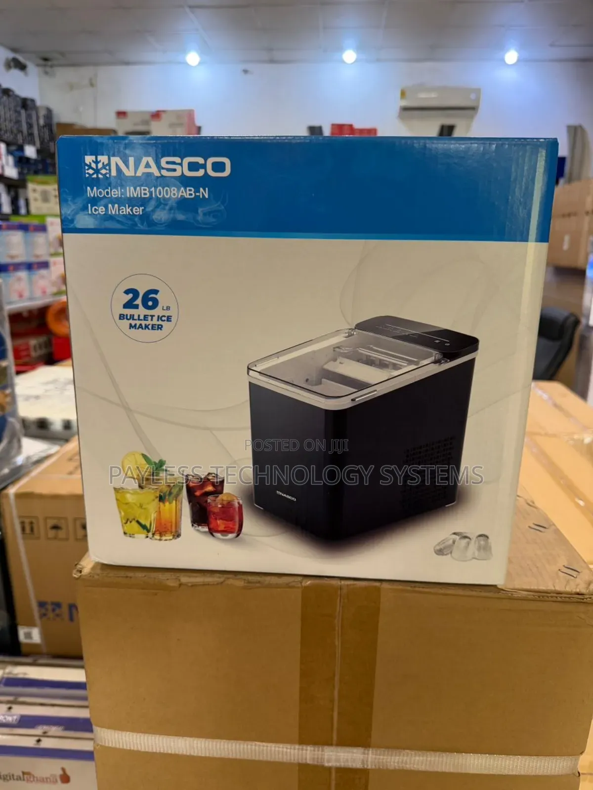 Nasco Black Ice Maker 12kg Daytime