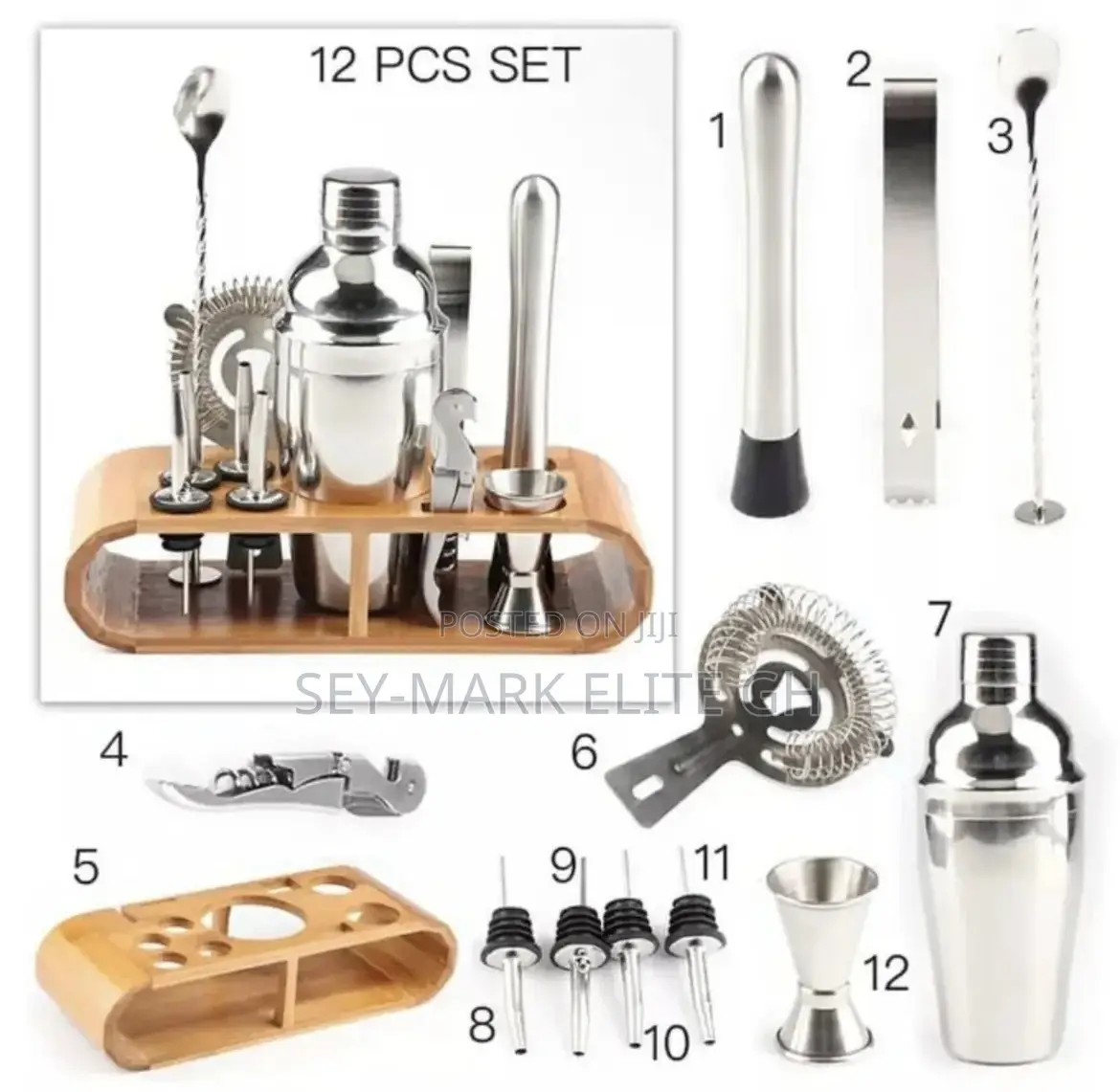12pcs Cocktail Shaker Set