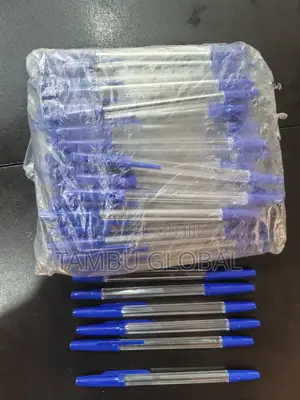 Wholesale Blue Crystal Pens – 100pcs Bulk Pack (Ghc 1.25/Pc)