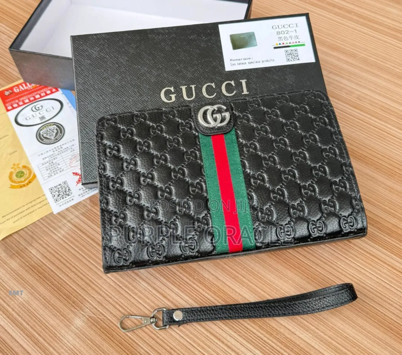 Gucci Clutch Bag With Detachable Wrist Strap.