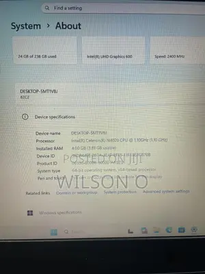 Laptop Lenovo Ideapad 3 4GB Intel SSD 256GB